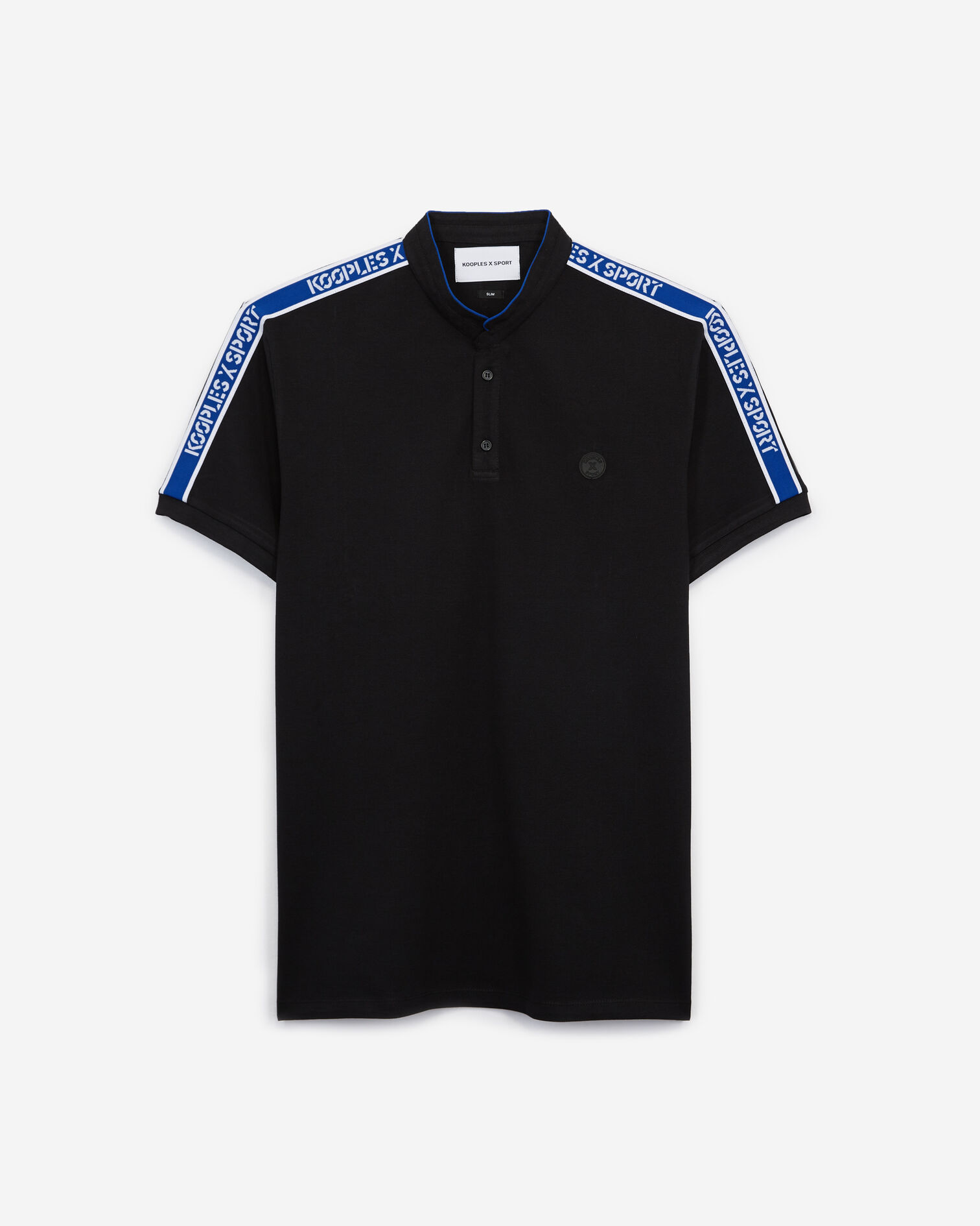 POLO AVEC BANDE KOOPLES X SPORT, BLACK, hi-res image number null