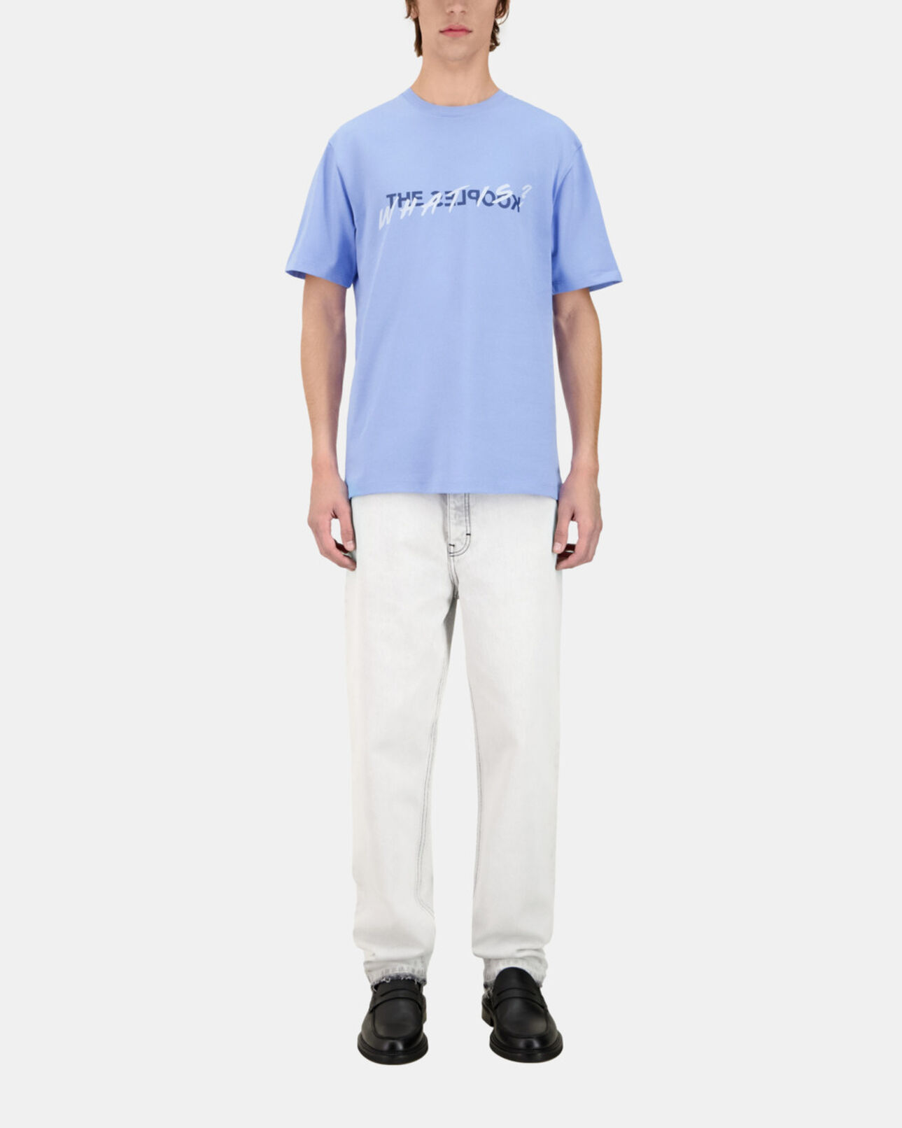 The Kooples HOMME STEEL BLUE t-shirt what is bleu ciel