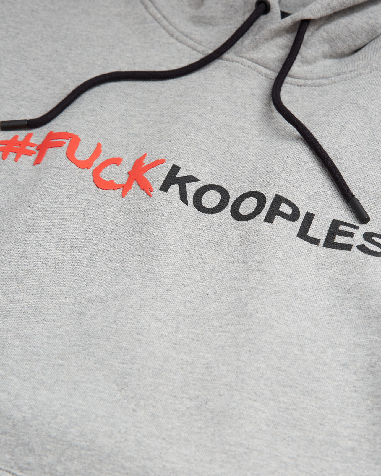 The Kooples MEN GREY MELANGE gray sweatshirt with logo
