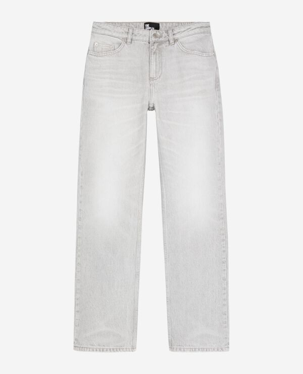 The Kooples FEMME GREY jean droit gris clair