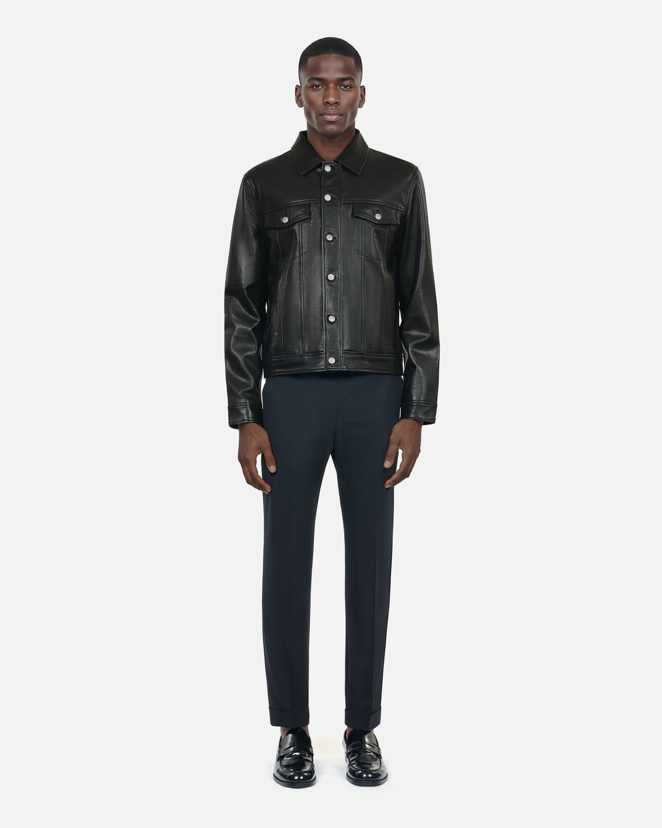 The Kooples HERREN BLACK schwarze lederjacke