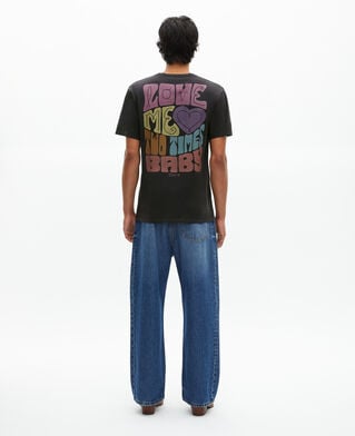 The Kooples MIXED BLACK WASHED the doors x the kooples unisex faded black t-shirt