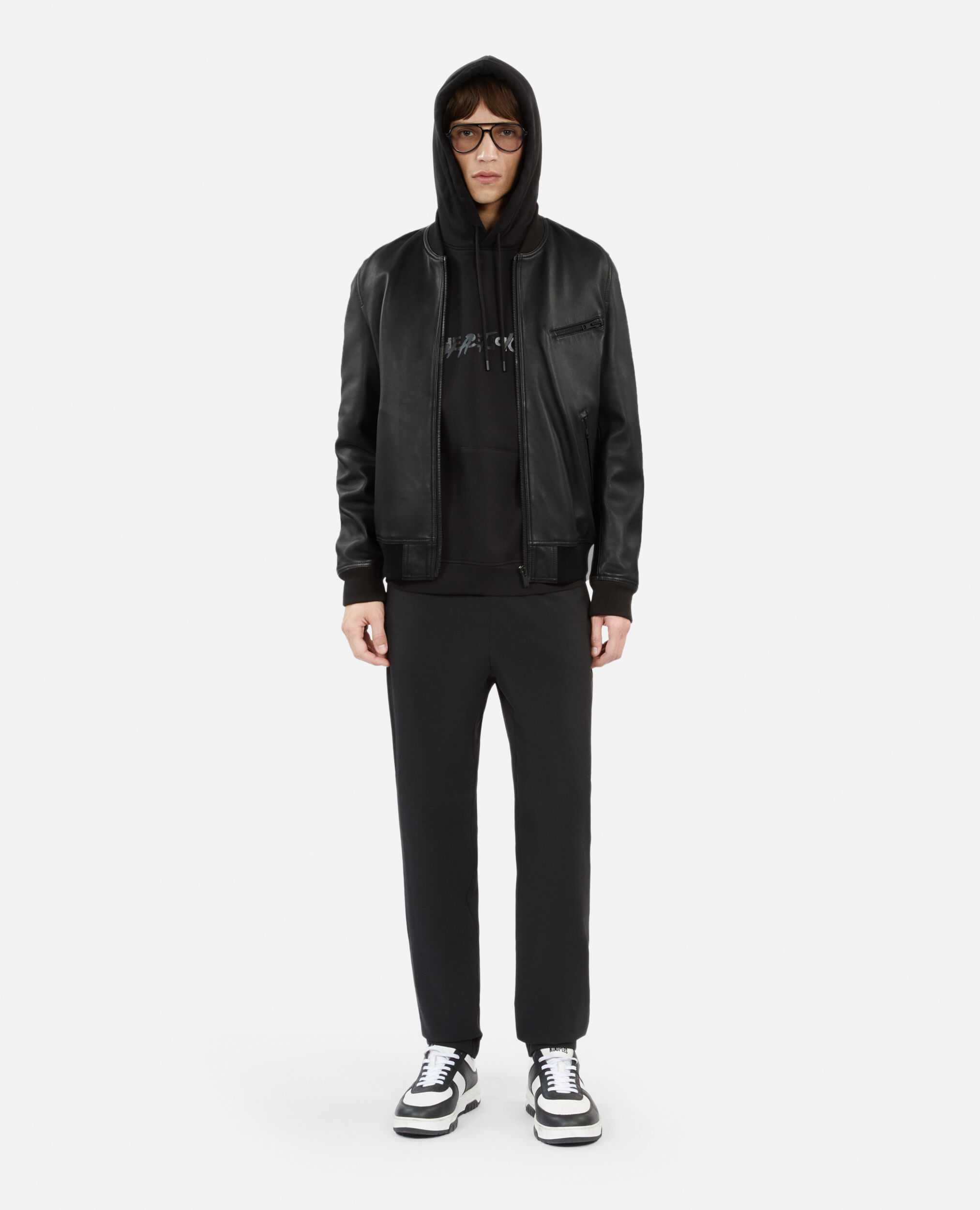 Black leather Teddy jacket The Kooples Ireland