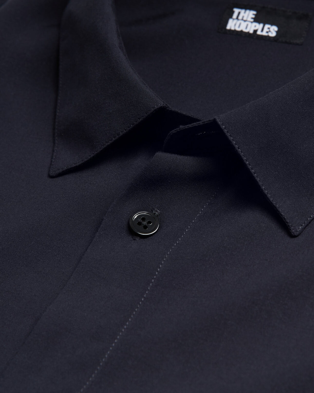 The Kooples MEN DARK NAVY navy blue shirt  with classic collar