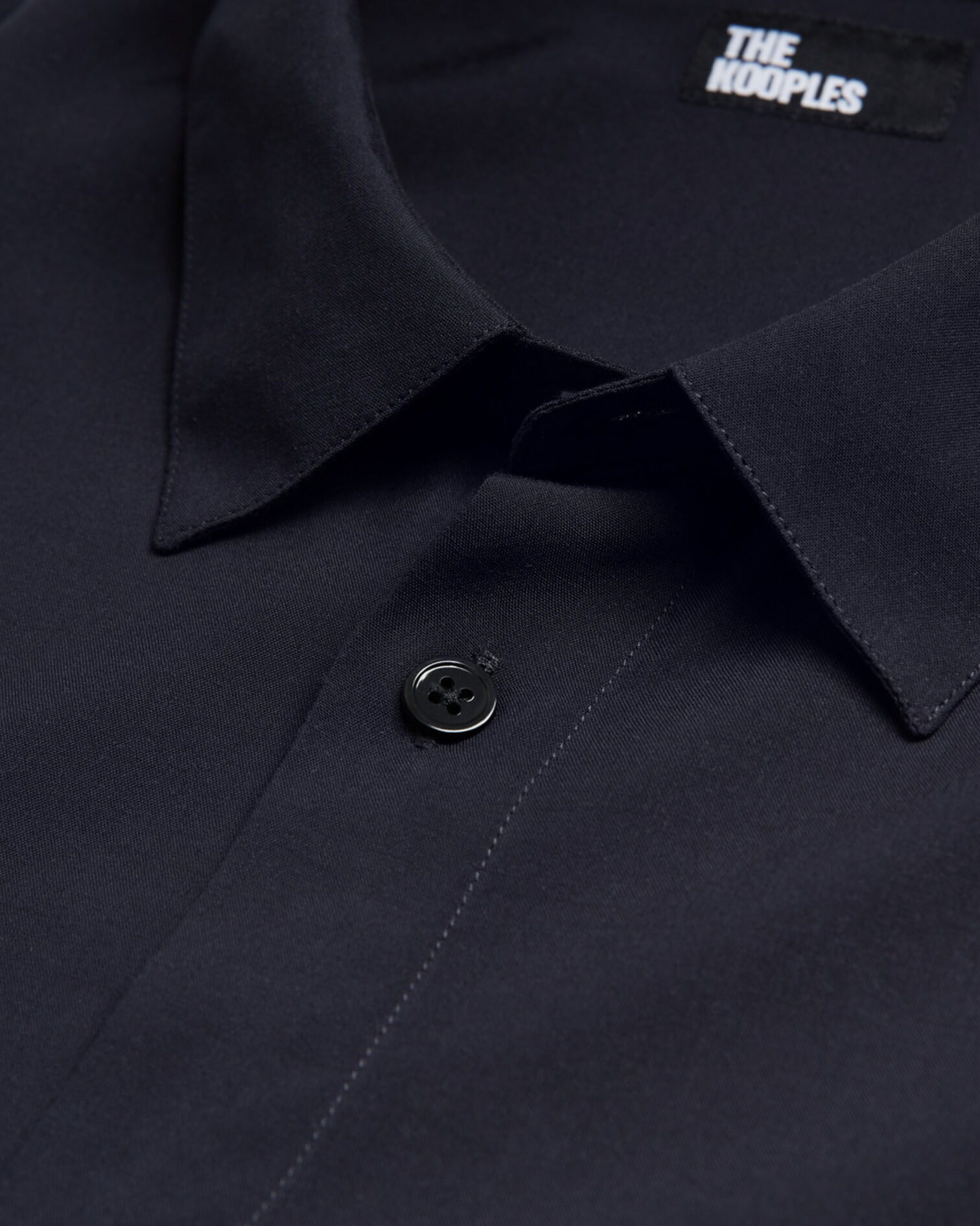 Navy blue shirt  with classic collar, DARK NAVY, hi-res image number null