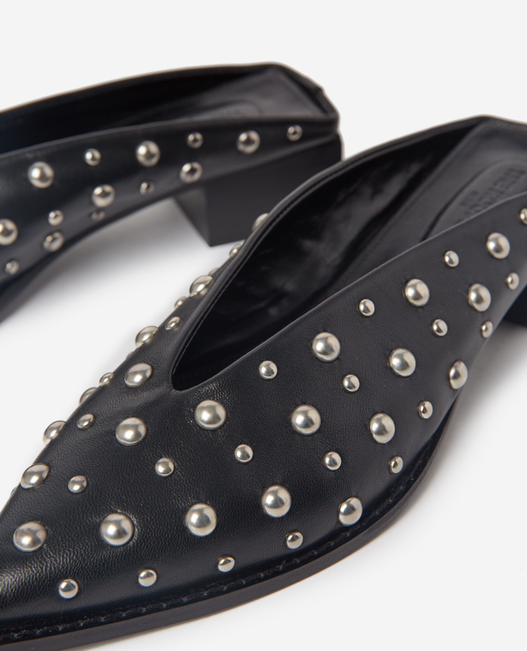 Studded loafer sale mules