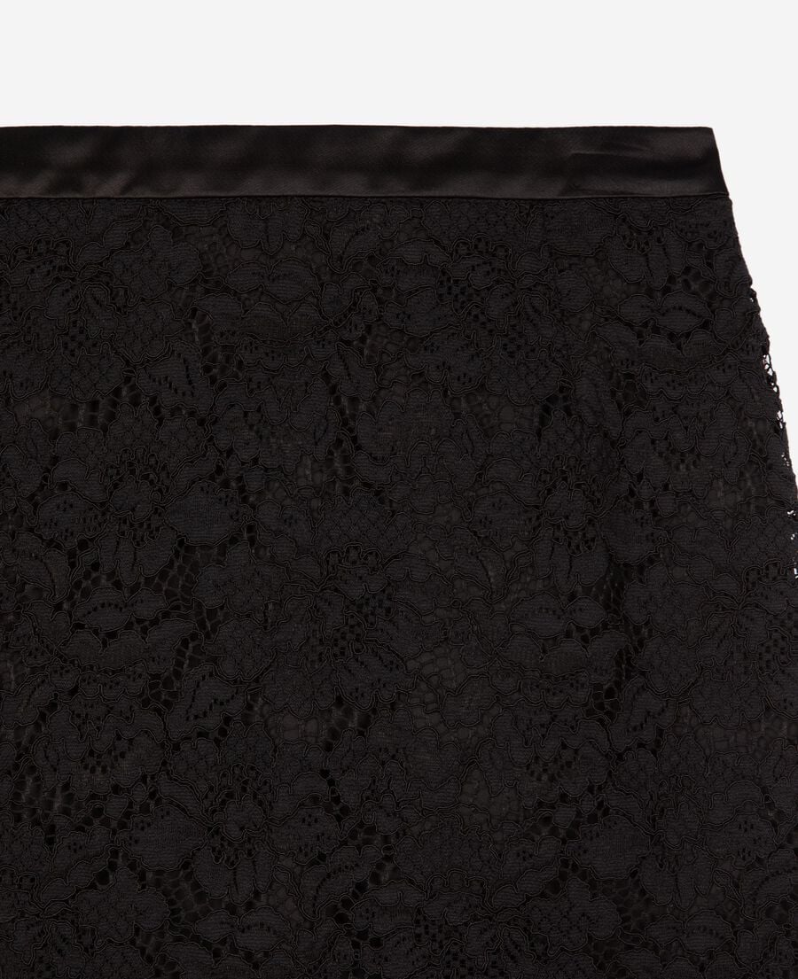 The Kooples F BLACK short black lace skirt