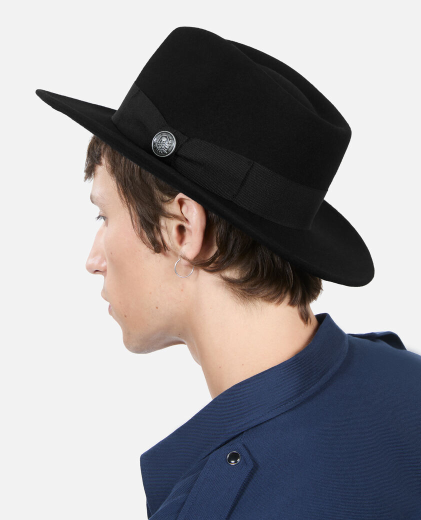 The Kooples MIXED BLACK black wool hat