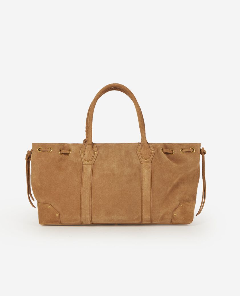 The Kooples FEMME CAMEL sac cabas en su&egrave;de marron