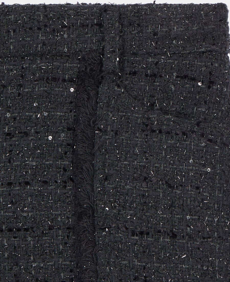 The Kooples WOMEN BLACK black tweed shorts