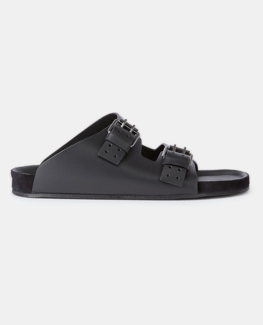 The Kooples FEMME BLACK sandales en cuir noir