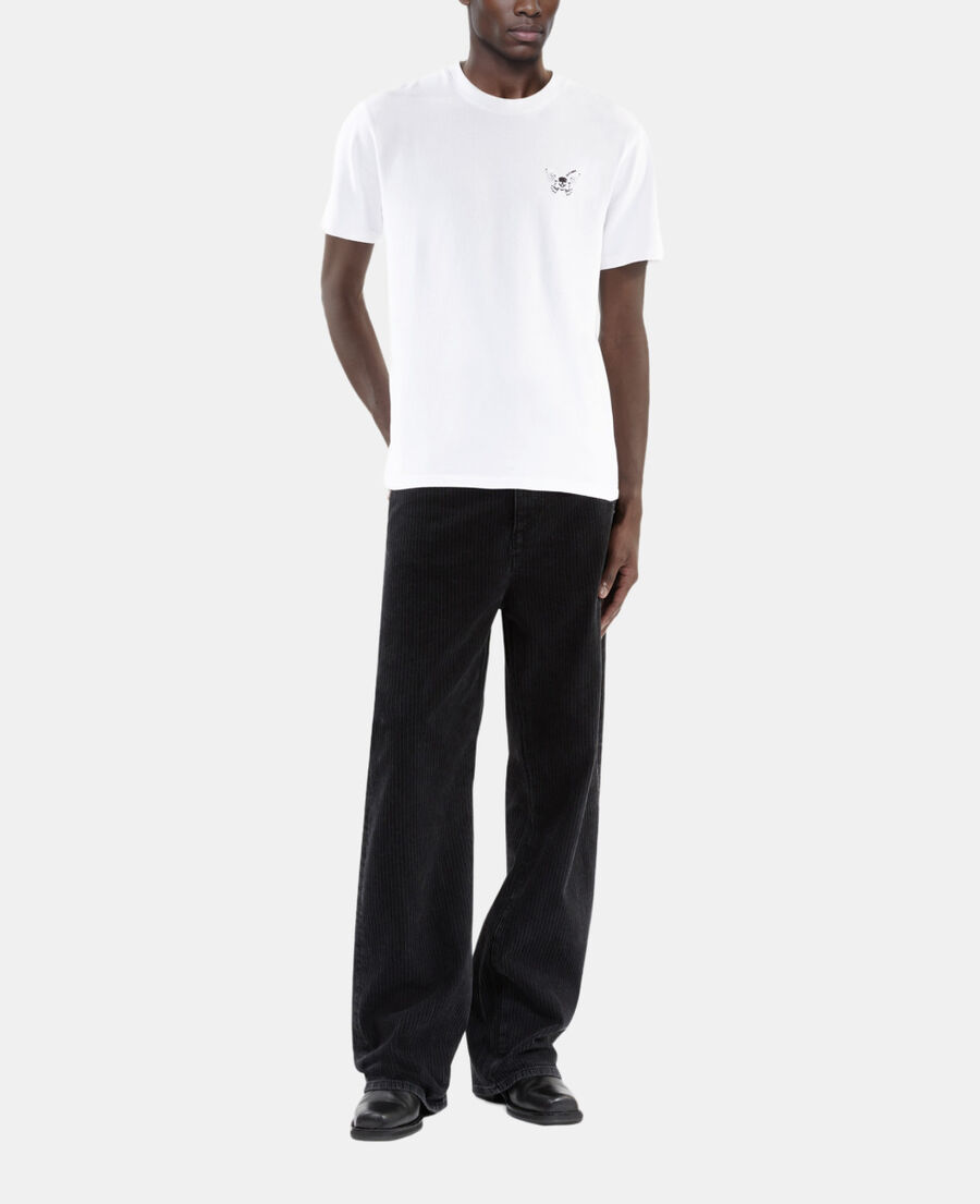 The Kooples HOMME WHITE t-shirt avec broderie blanc