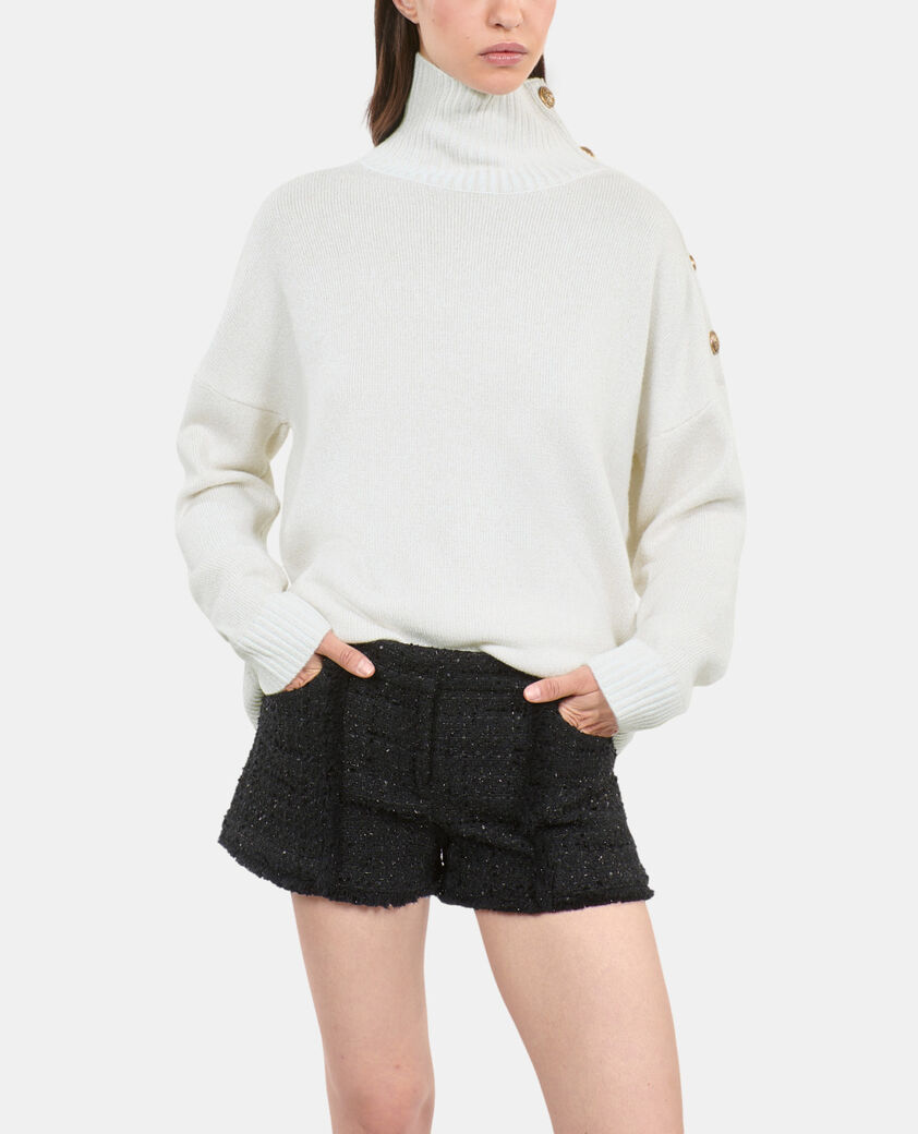 The Kooples DAMEN ECRU ecrufarbener pullover aus wolle und kaschmir