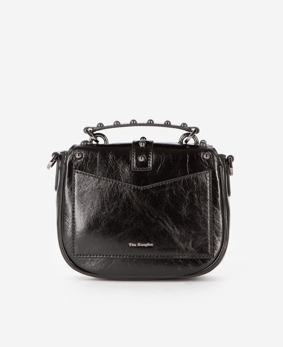 The Kooples WOMEN BLACK emily rounded bag with black studs