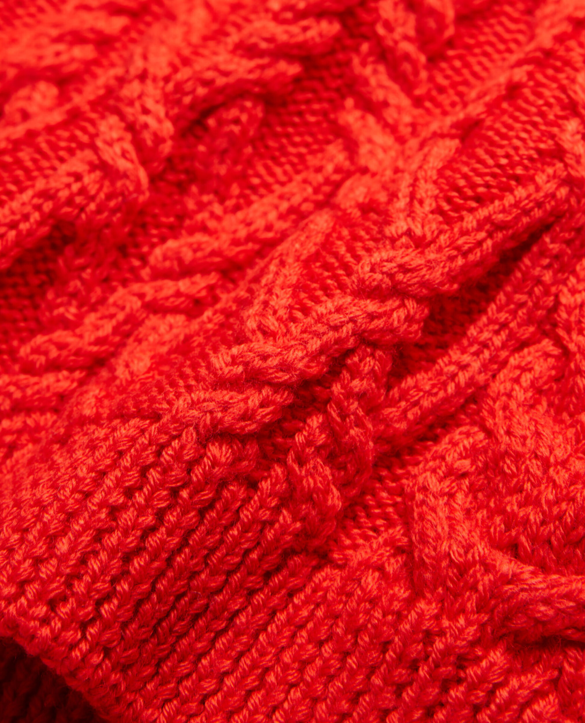 Red wool sweater, TANGO RED, hi-res image number null