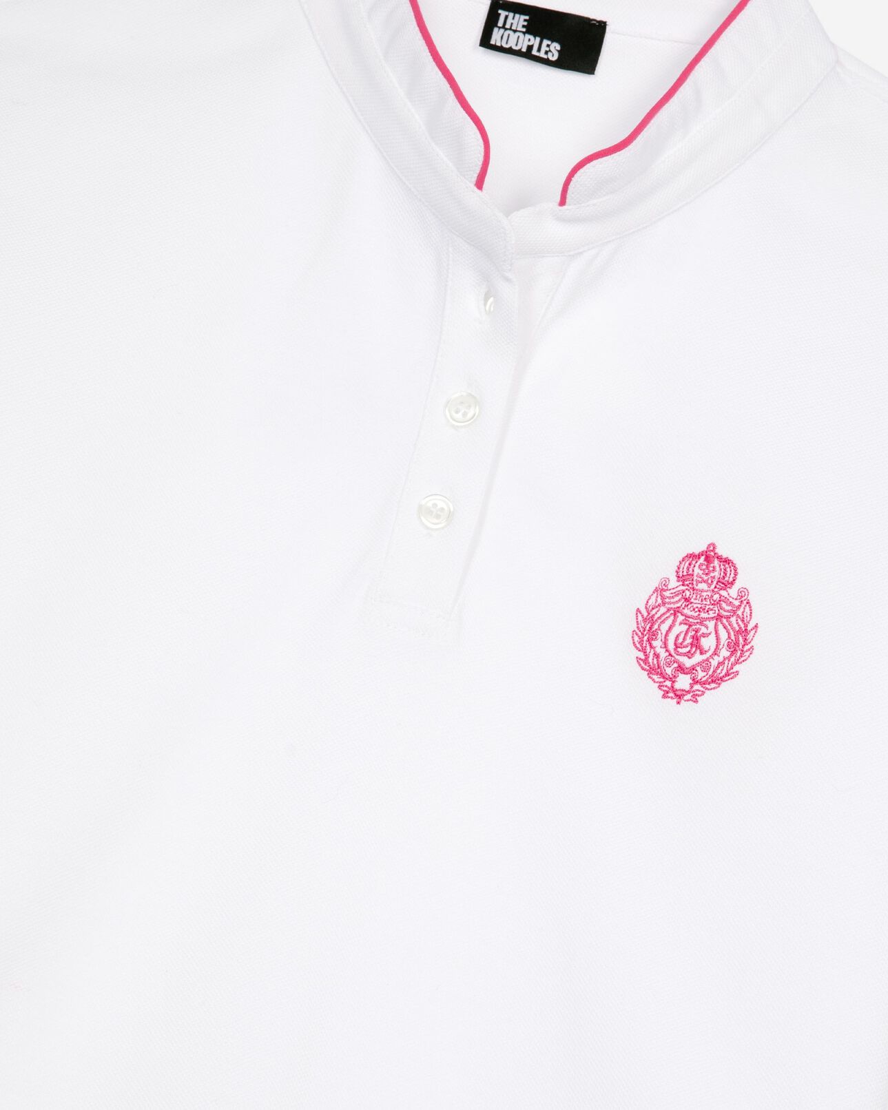 The Kooples MUJER WHITE polo blanco con cuello en contraste
