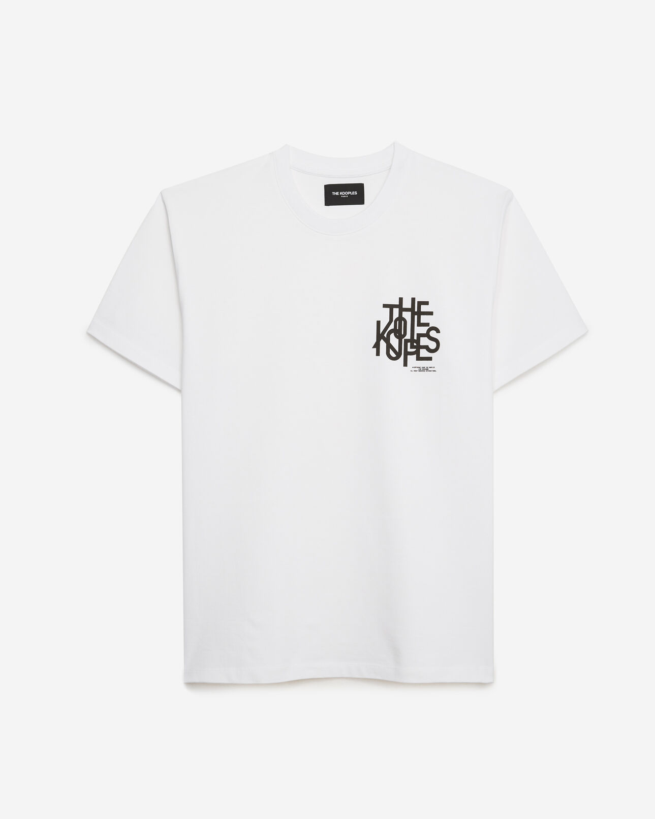 The Kooples MEN WHITE cotton white t-shirt with logo tangled up