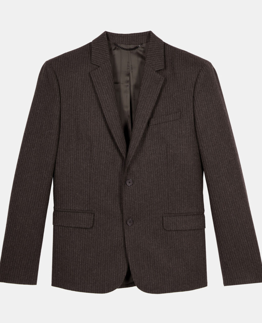 The Kooples HERREN BROWN braune anzugweste mit streifen