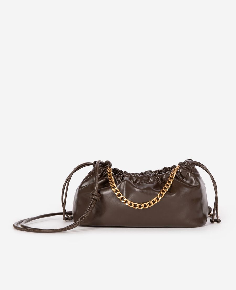 The Kooples F BROWN brown recycled leather taylor bag