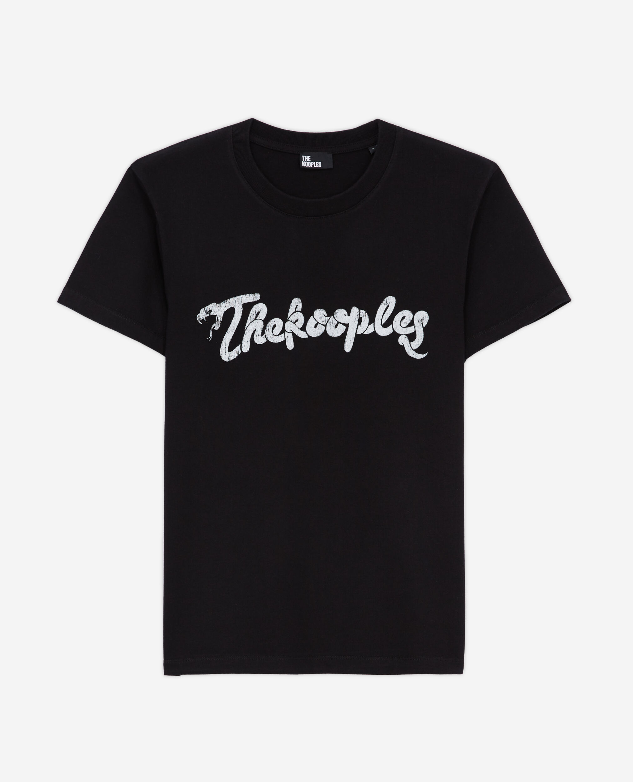 Camiseta negra serigrafiada Snake logotipo, BLACK WASHED, hi-res image number null