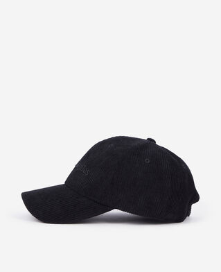 The Kooples DAMEN BLACK schwarze kappe aus cordsamt