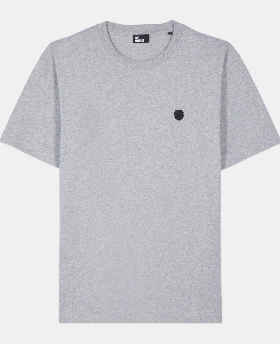 The Kooples HOMME GREY MELANGE t-shirt blason gris