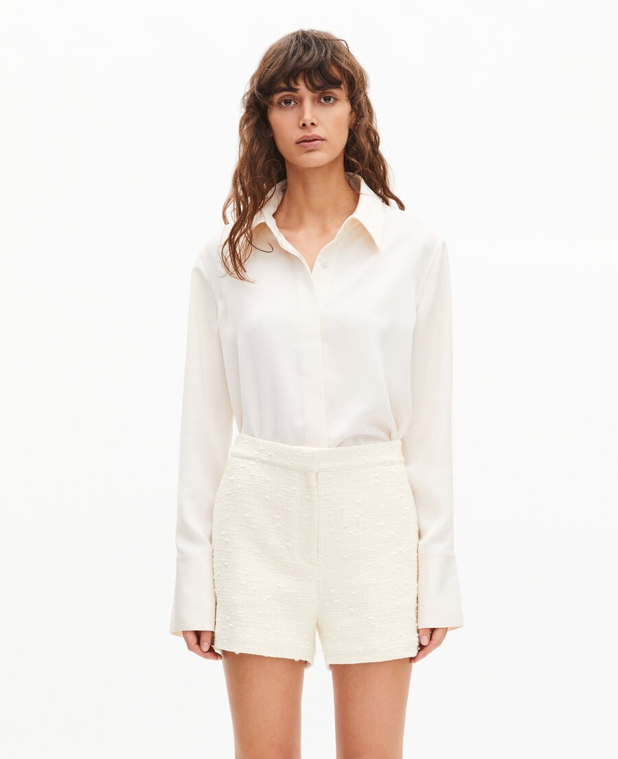 The Kooples FEMME ECRU short tailleur en tweed &eacute;cru