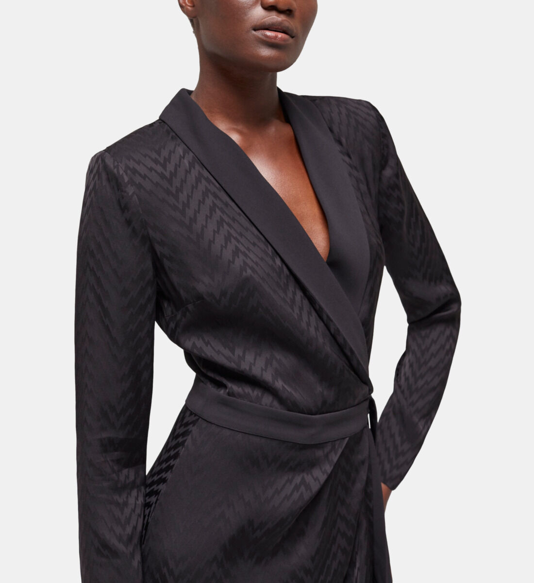 Robe courte portefeuille imprim e The Kooples