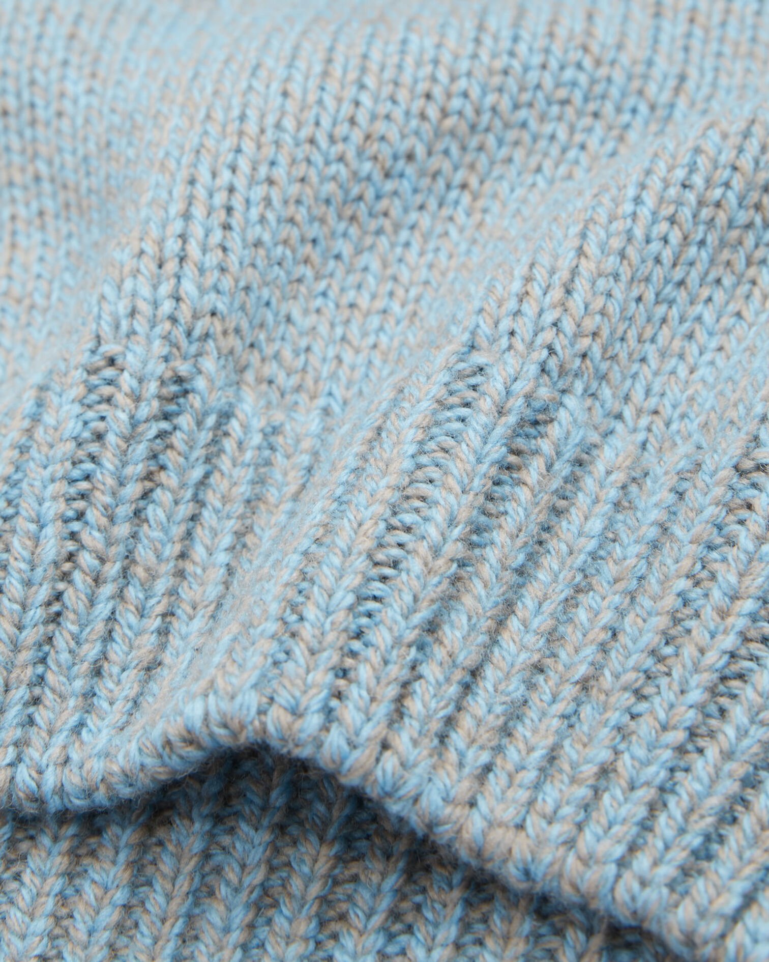 Light blue wool sweater w/ classic crew neck, MULTICOLOR BABY BLUE, hi-res image number null
