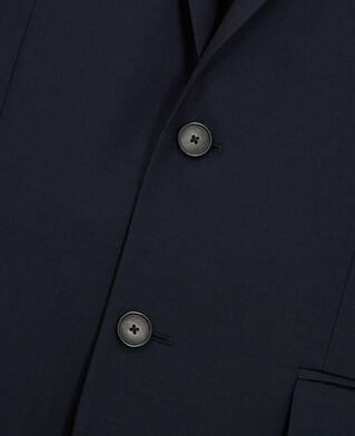 The Kooples HOMME DARK NAVY veste de costume coupe droite en laine bleue 