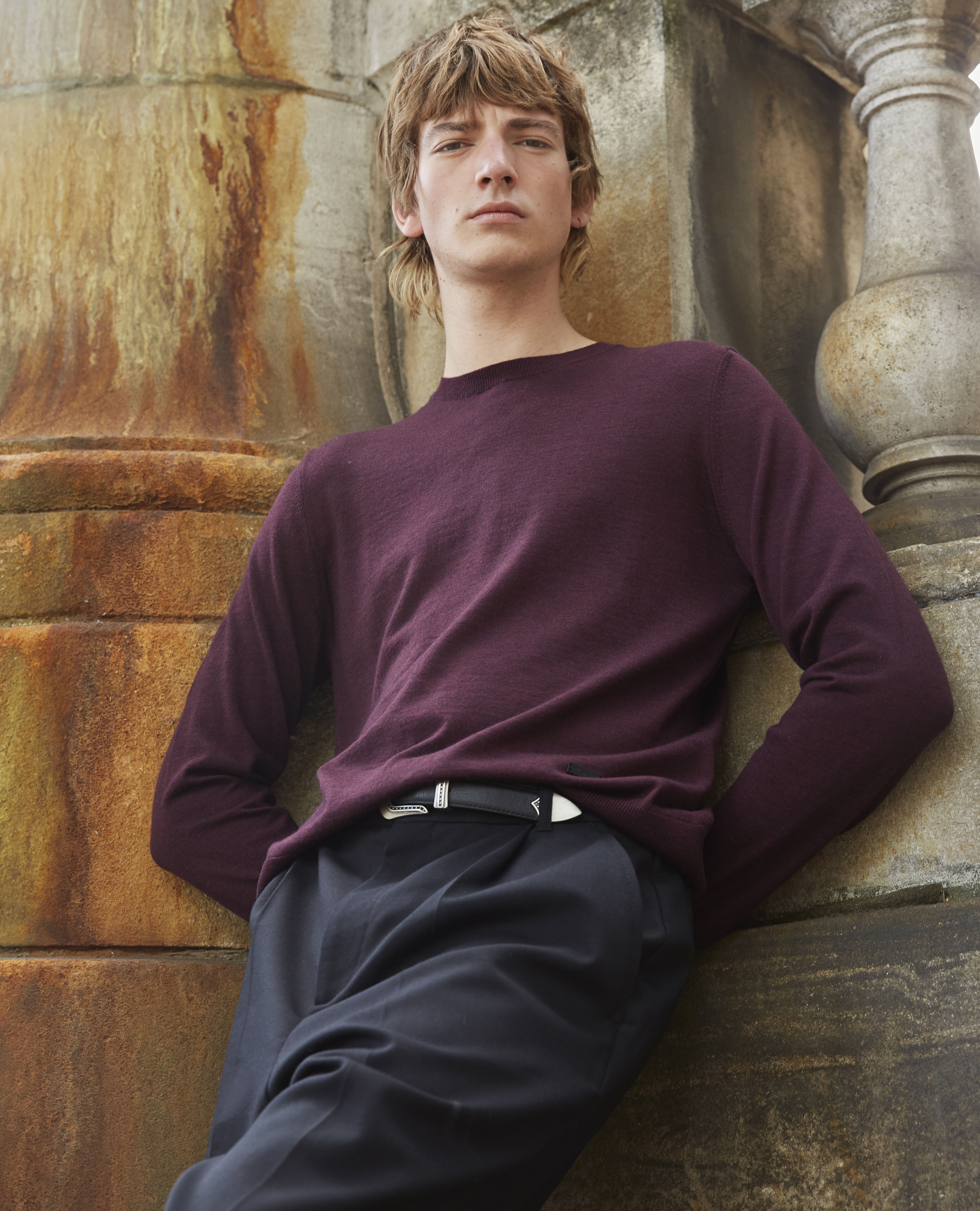 Mens slim best sale fit cashmere sweater