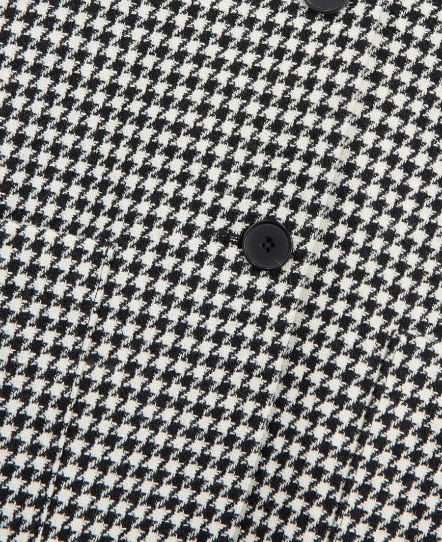 The Kooples WOMEN BLACK WHITE printed wool jacket
