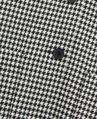 The Kooples WOMEN BLACK WHITE printed wool jacket
