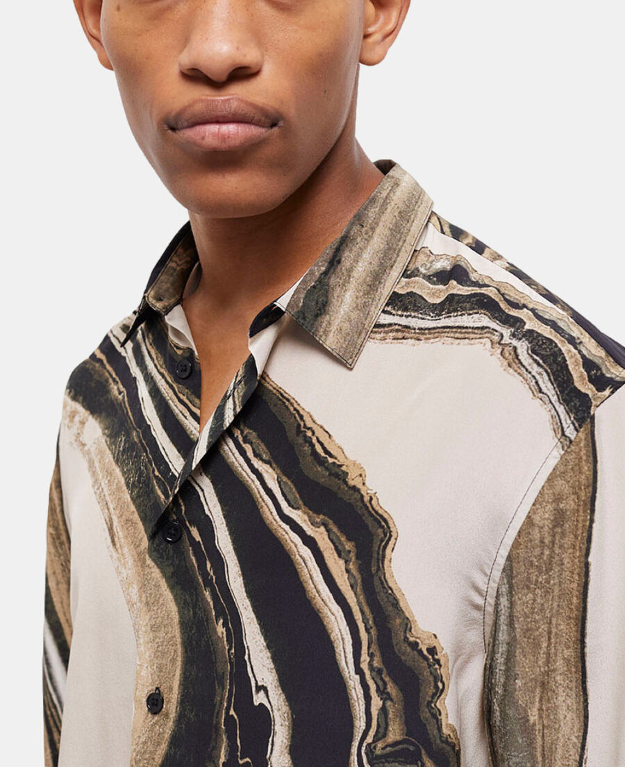 Printed silk shirt | The Kooples - US