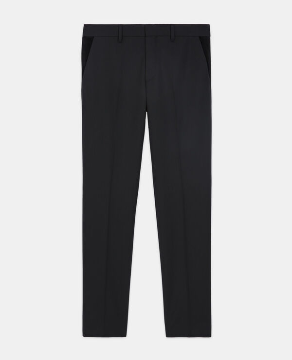 Pantalon de costume en laine noir