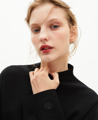 The Kooples F BLACK black mock-neck sweater