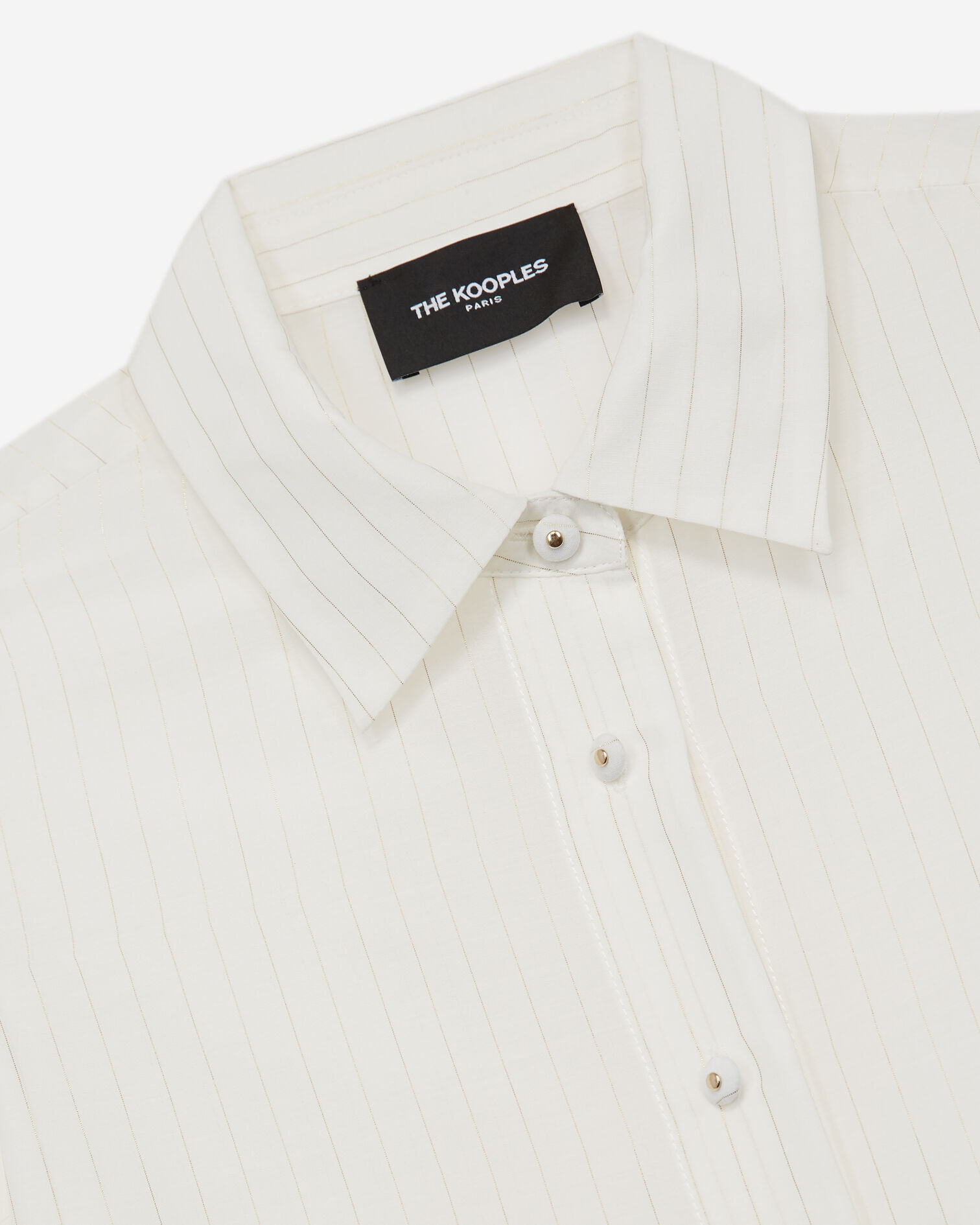 Cotton/silk smart ecru shirt w/gold , ECRU, hi-res image number null