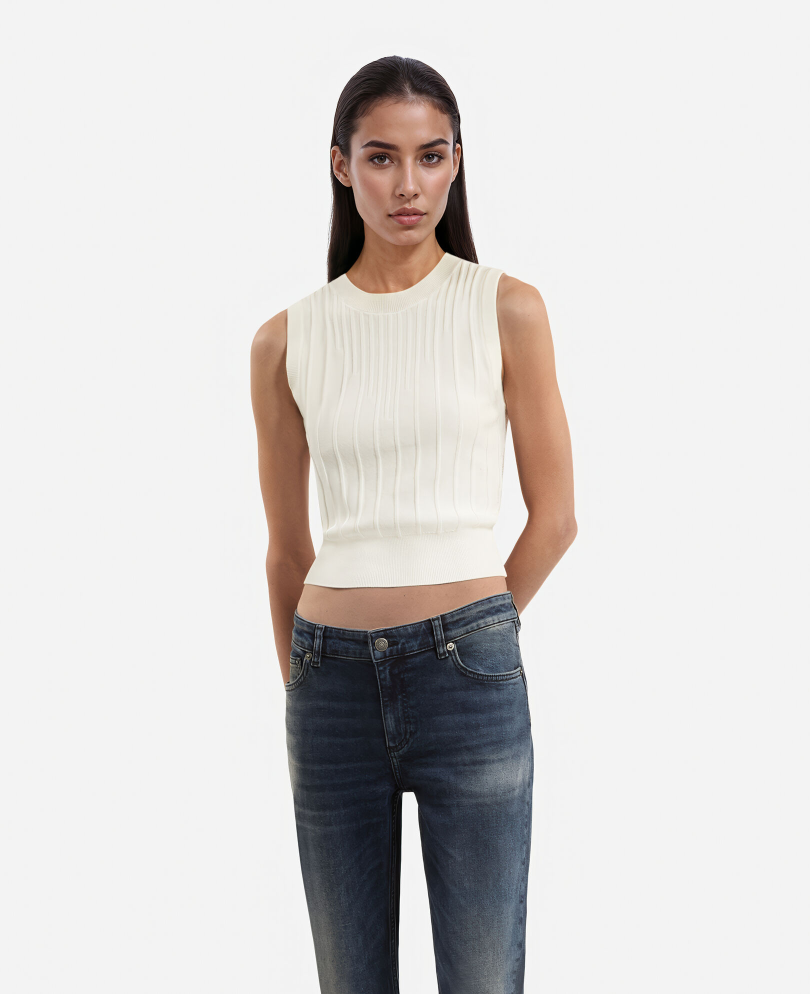The Kooples MUJER WHITE top punto blanco