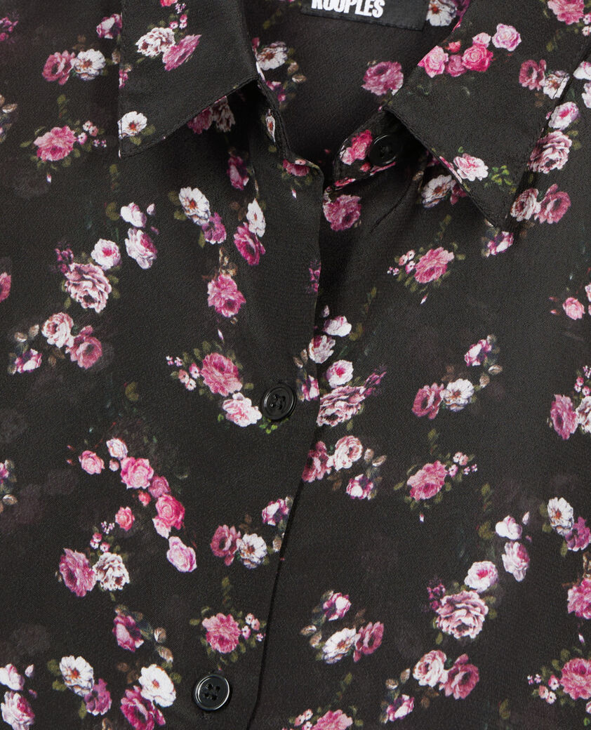 The Kooples FEMME BLACK chemise imprim&eacute; fleuri