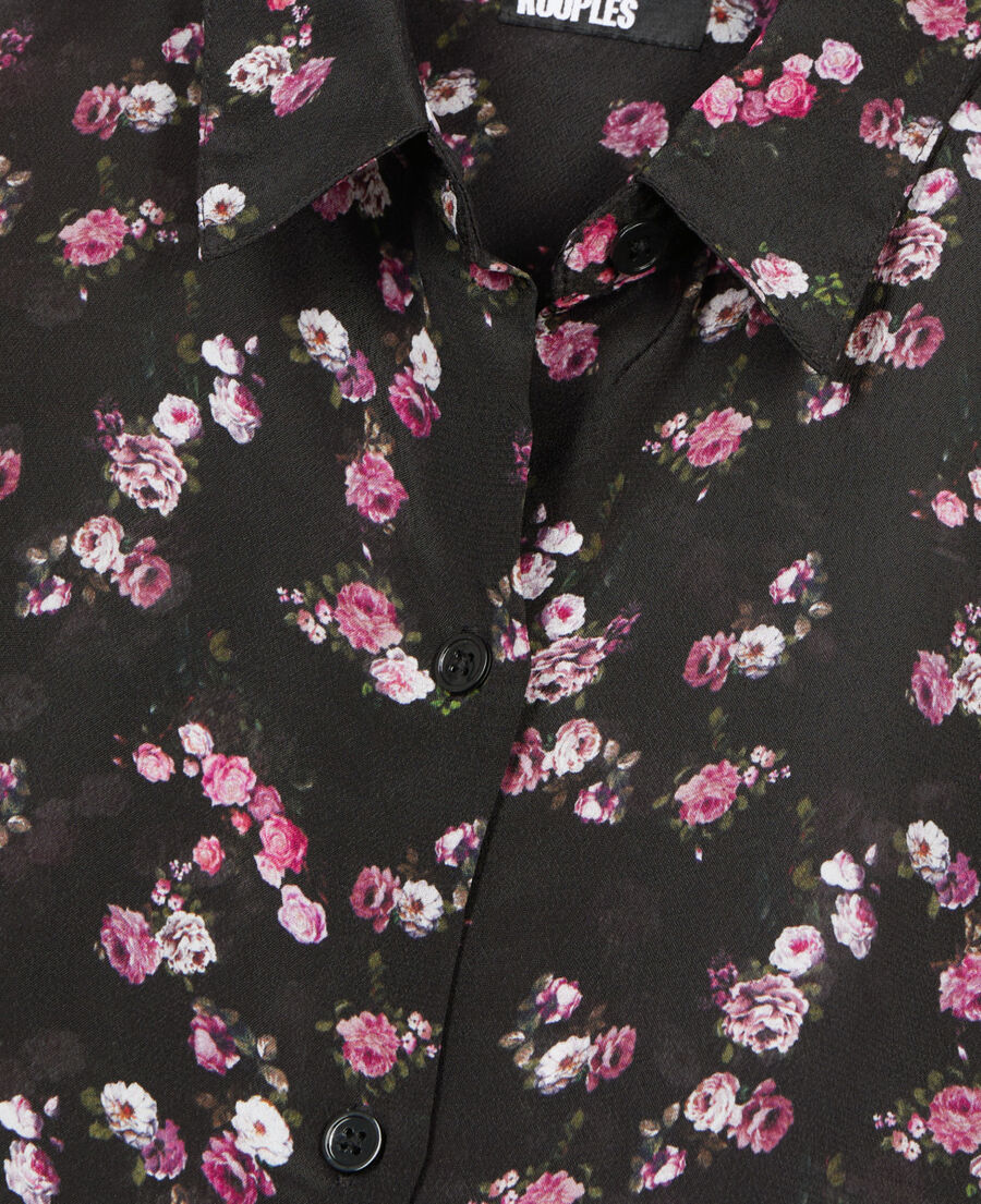 The Kooples FEMME BLACK chemise imprim&eacute; fleuri