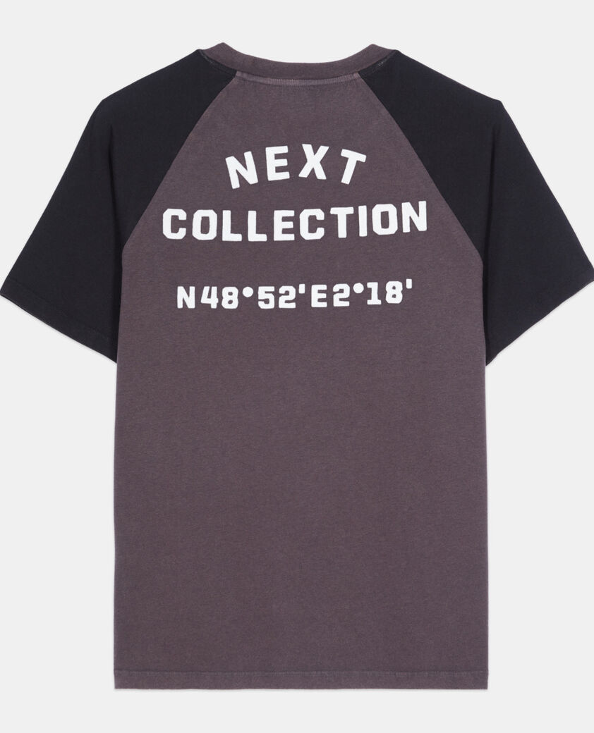 The Kooples HOMME BLACK WASHED t-shirt avec s&eacute;rigraphie noir