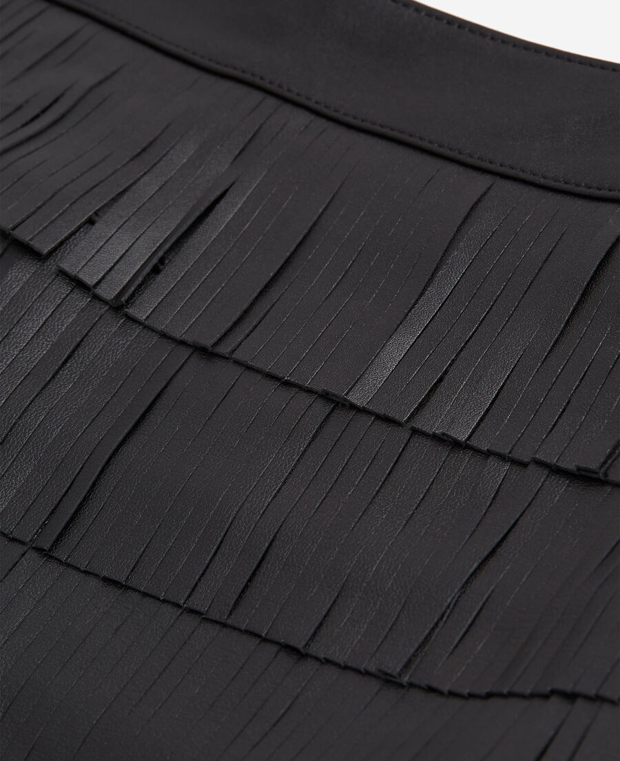 short black leather skirt