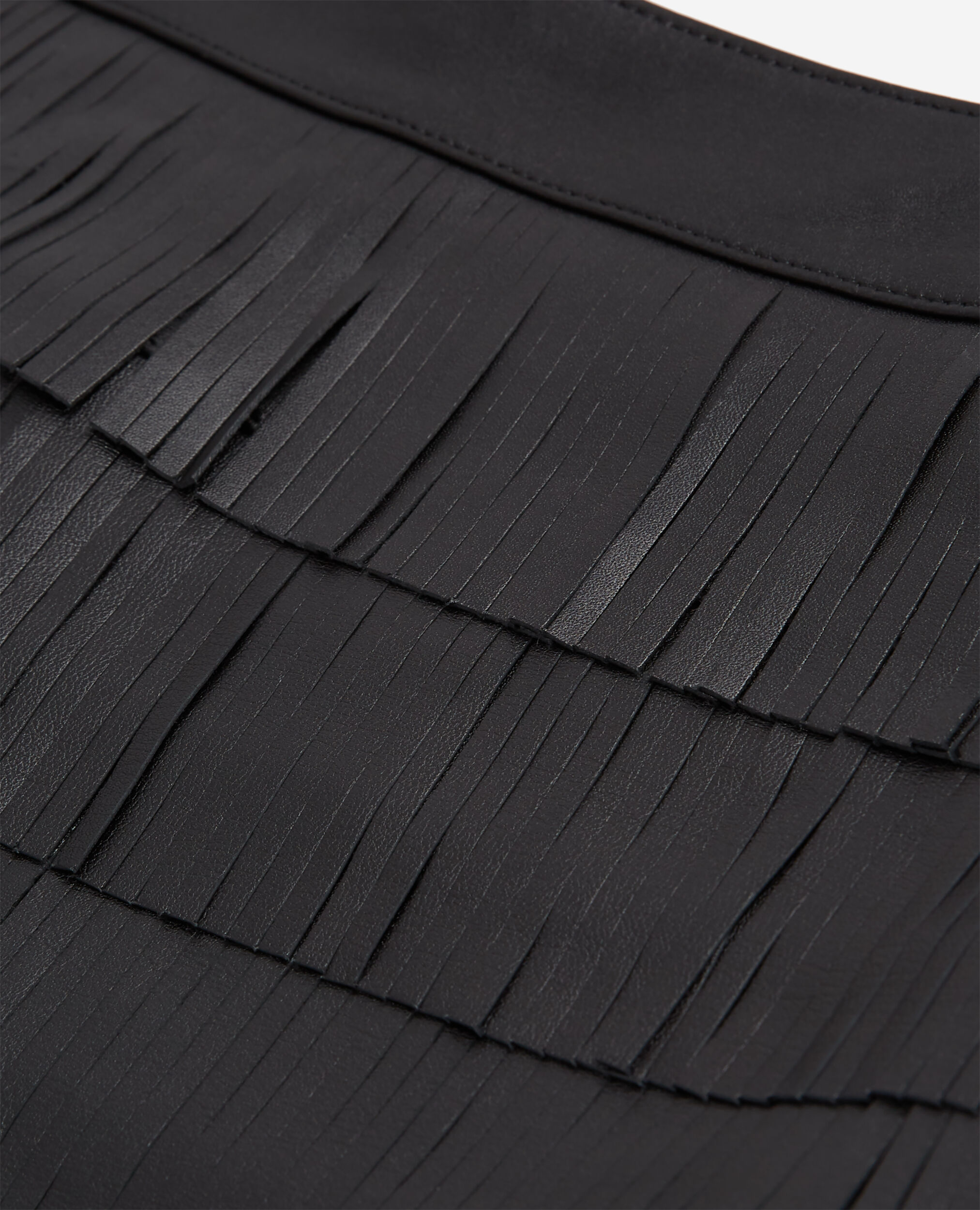 Jupe courte en cuir noire, BLACK, hi-res image number null