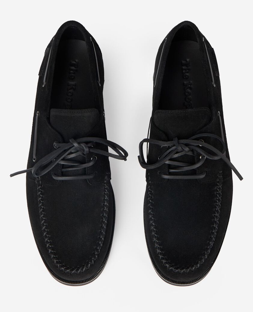 The Kooples MEN BLACK black suede loafers
