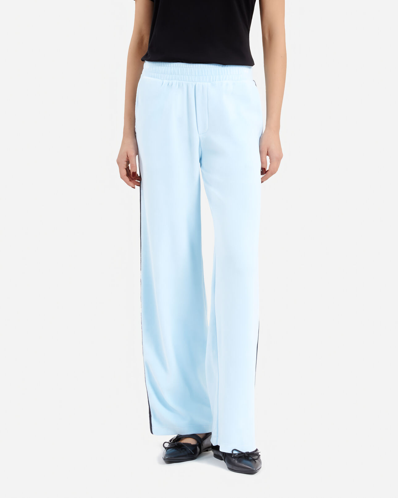 The Kooples FEMME BABY BLUE bas de jogging en velours bleu clair