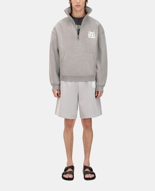 The Kooples H ARDOISE grey sweatshirt with blazon serigraphy
