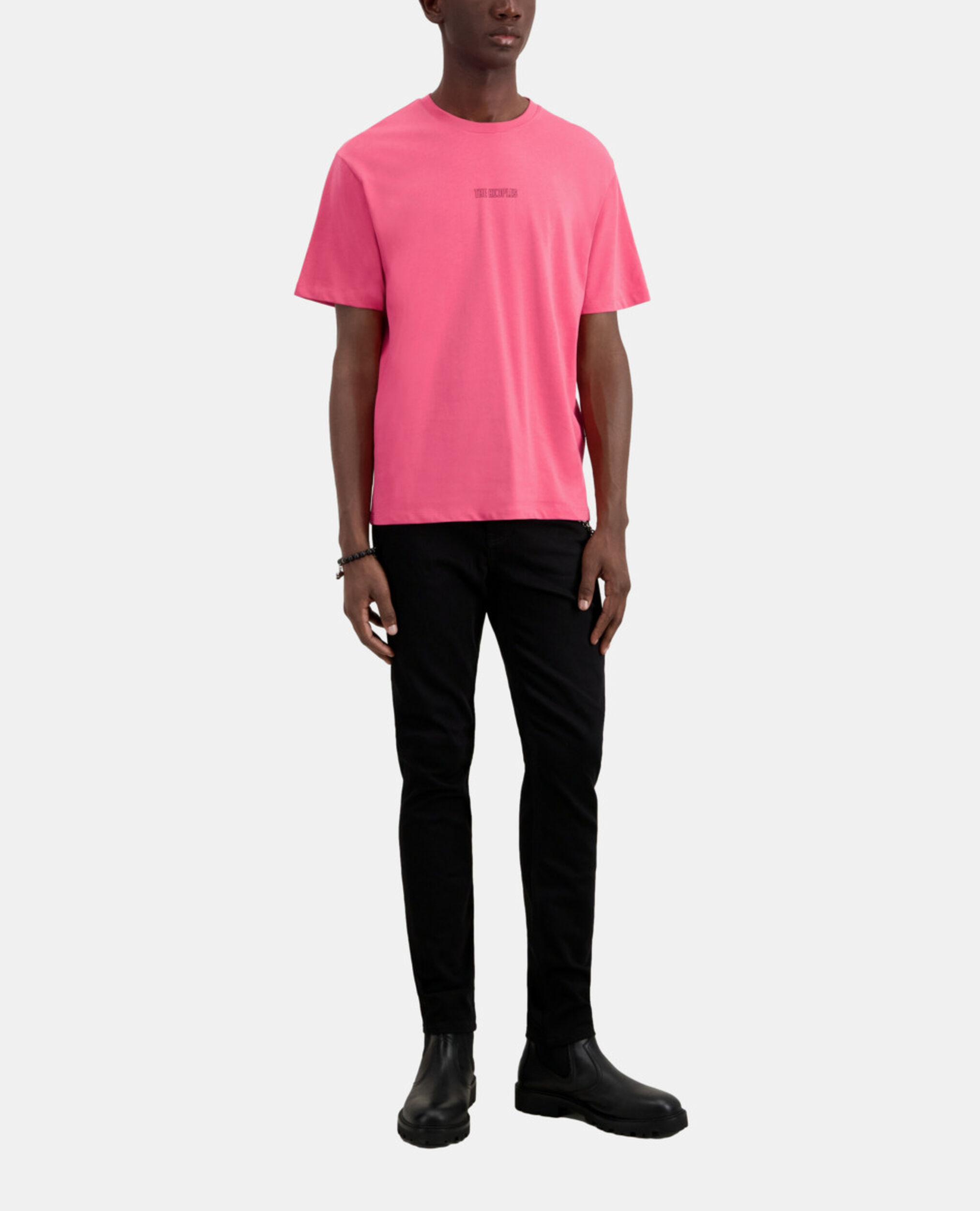 T-shirt Homme rose avec logo, OLD PINK, hi-res image number null