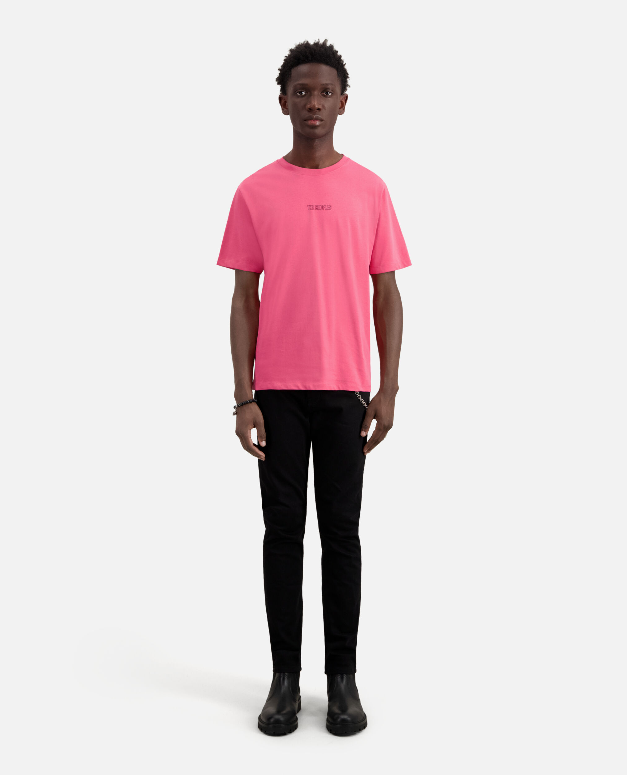 Men's pink t-shirt with logo, OLD PINK, hi-res image number null