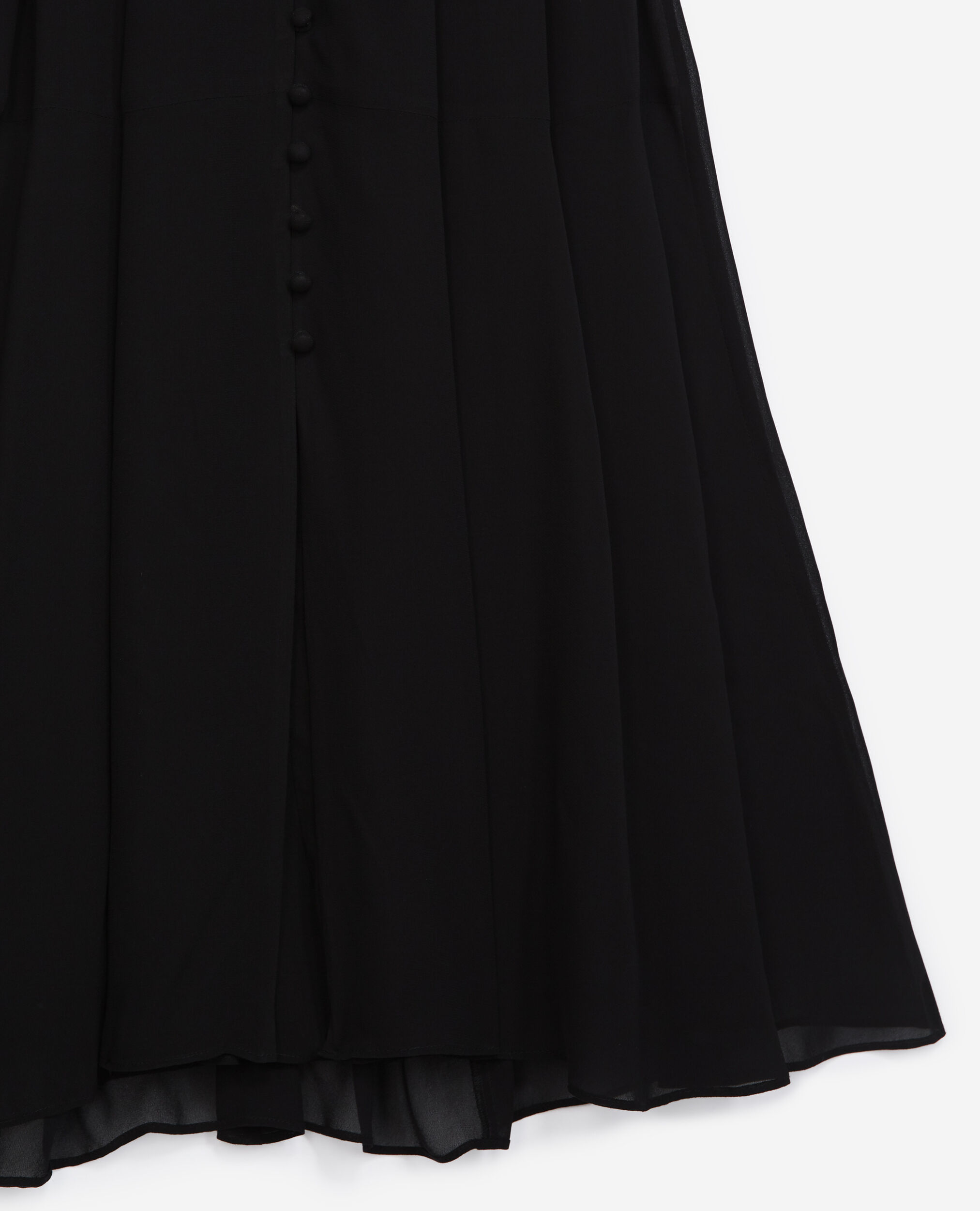Long black dress with belted waist | The Kooples