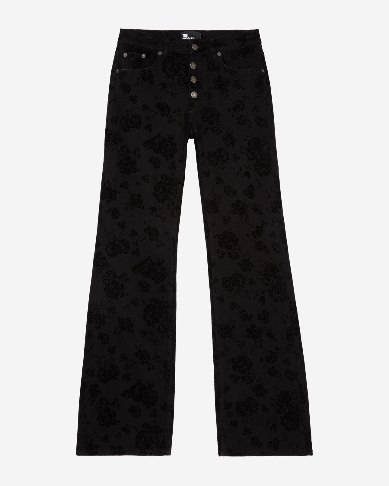 The Kooples FEMME BLACK jean flare noir